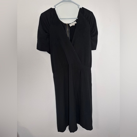 ASOS Closet London gathered tulip mini dress in black plus size 24 - Picture 3 of 8